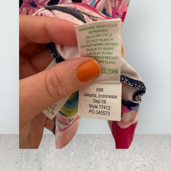 Lilly pulitzer Sophie dress upf 50+ tipping point long sleeve floral M - Picture 4 of 9